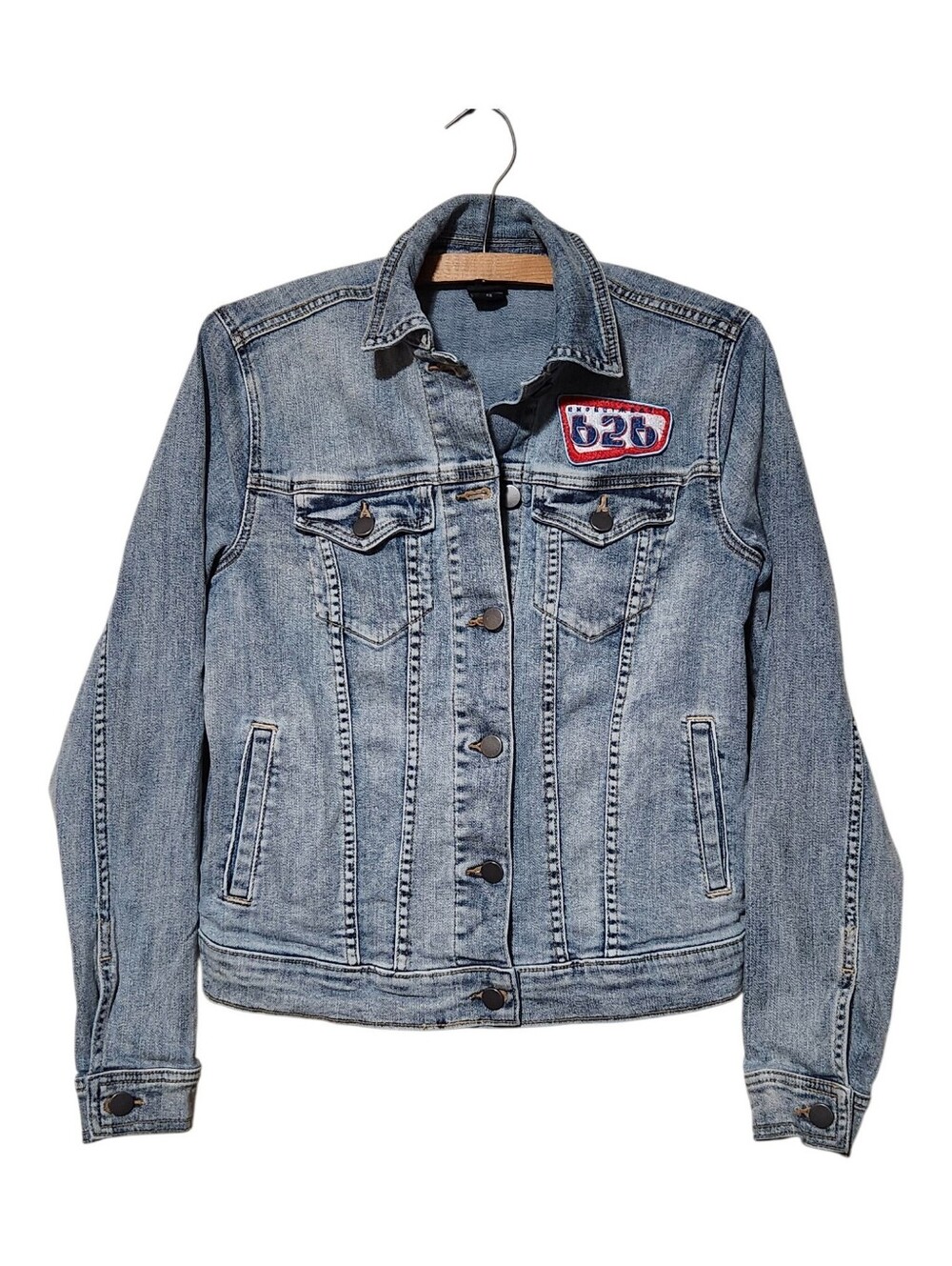 Disney Lilo & Stitch Denim Patch Jacket Size XS - Picture 10 of 10